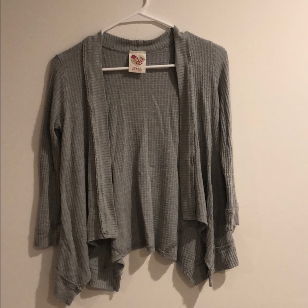 Gray cardigan